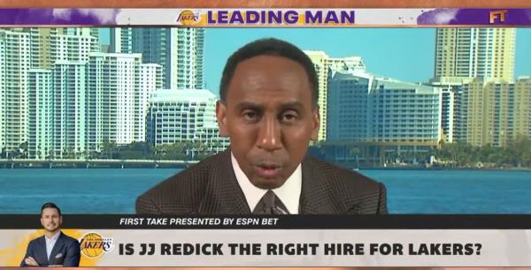 Stephen A. Smith talking a<em></em>bout JJ Redick during ESPN's 