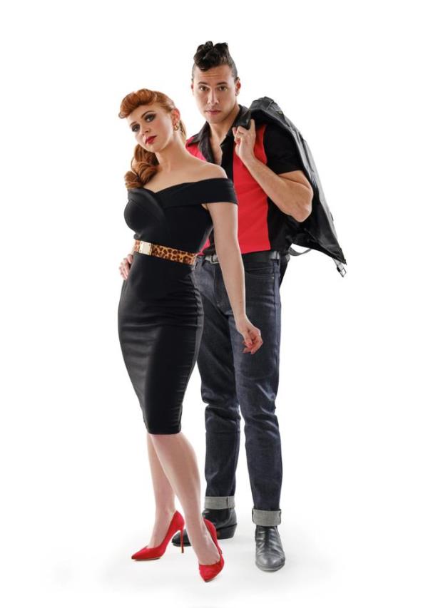 Mackenzie Dunn as Betty Rizzo and Keanu Go<em></em>nzalez as Kenickie in Grease The Musical.