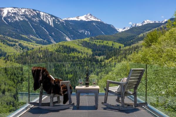 The property looks out to prime views of Colorado's famed landscape.