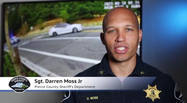 Sgt. Darren Moss Jr. is pictured speaking a<em></em>bout the incident.