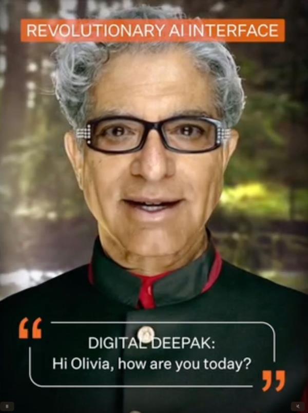 a digital version of Dr. Deepak Chopra.