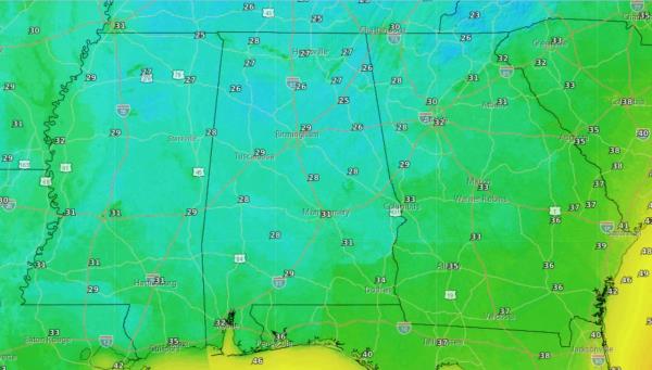 Mo<em></em>nday morning lows